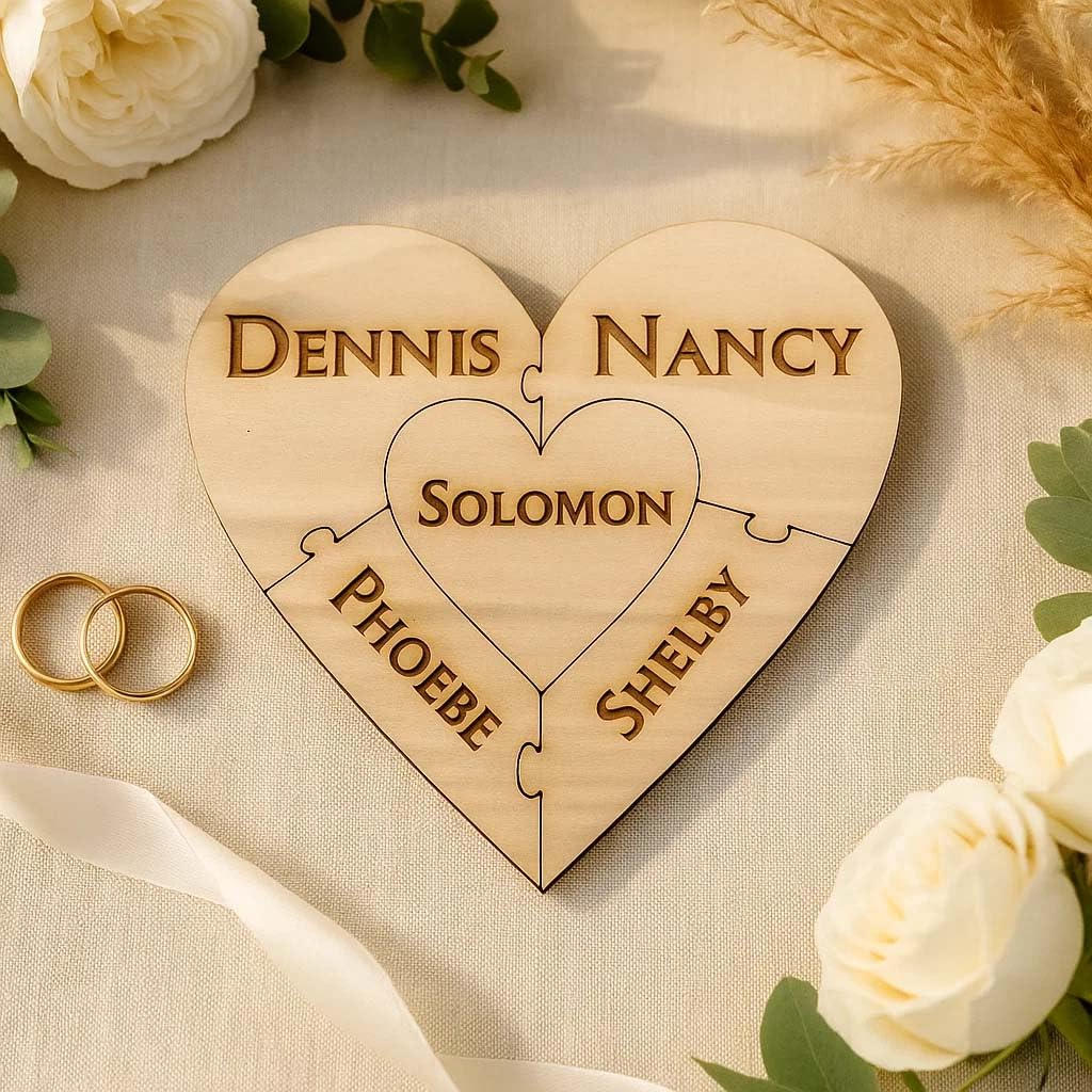 Amazon.com: Palmetto Engraving Custom 5-piece Heart Puzzle